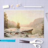 冬の風景、デコページ 薄葉紙 (クラフト)