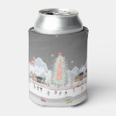 冬の風景：ナイトビレッジお祝い。 缶クーラー (缶正面)