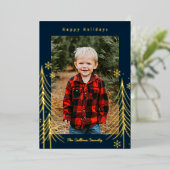 冬の風景 ホイル ホリデー カード クリスマス カード (立ち正面)