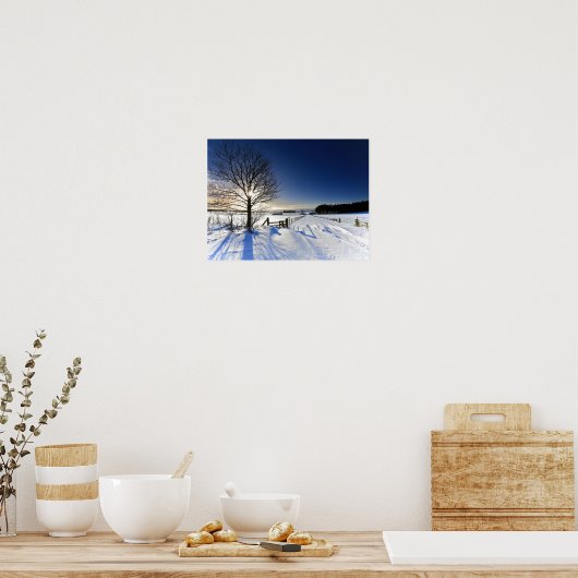 冬の風景 ポスター (キッチン)