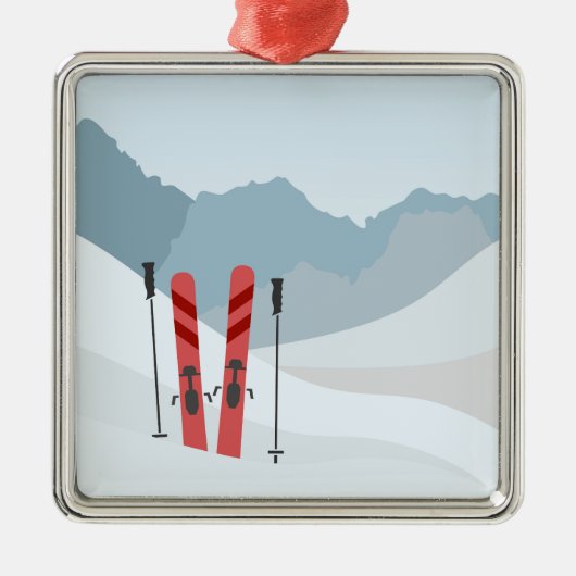 冬の風景 メタルオーナメント (正面)