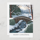 冬の風景 – メリークリスマス シーズンカード (正面/裏面)