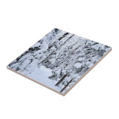 冬の風景 森の雪景色 タイル (側面)