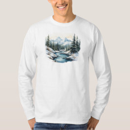 冬の風景 長袖Tシャツ Tシャツ
