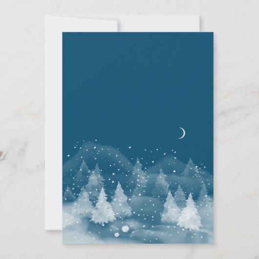 冬の風景 雪の招待状 招待状 (裏面)