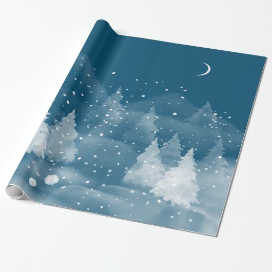 冬の風景 雪景色 ラッピングペーパー (アンロールド)