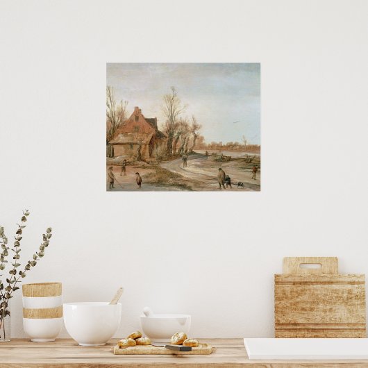 冬の風景， 1623 ポスター (キッチン)