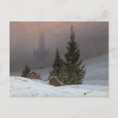 冬の風景、1811年Caspar David Friedrich著 シーズンポストカード (正面)