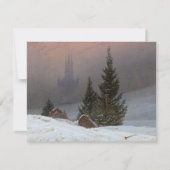 冬の風景、1811年Caspar David Friedrich著 ノートカード (正面)