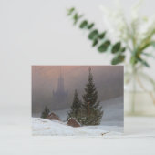 冬の風景、1811年Caspar David Friedrich著 ポストカード (スタンド正面)