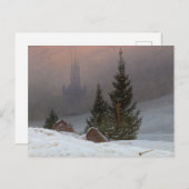 冬の風景、1811年Caspar David Friedrich著 ポストカード (正面/裏面)