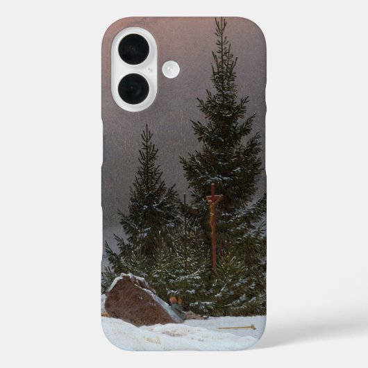 冬の風景、1811年Caspar David Friedrich著 Case-Mate iPhoneケース (裏面)