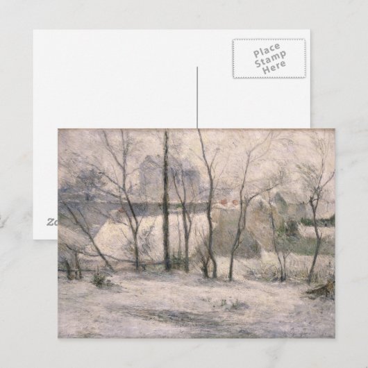 冬の風景， 1879 ポストカード (正面/裏面)