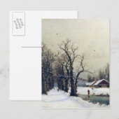 冬の風景、19世紀 ポストカード (正面/裏面)