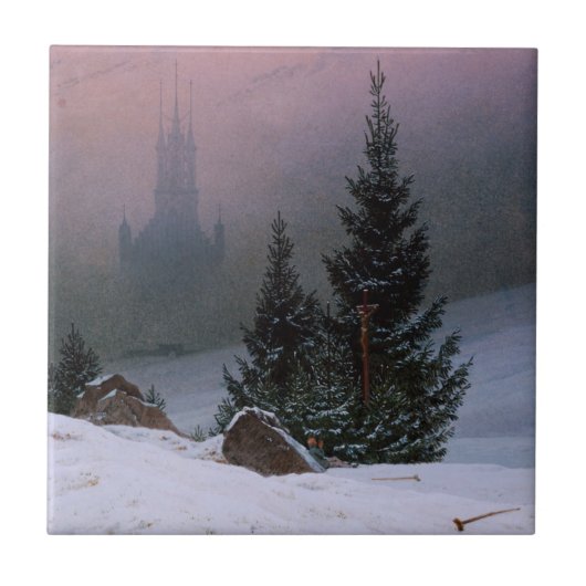 冬の風景(Caspar David Friedrich著) タイル (正面)