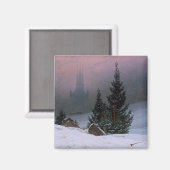 冬の風景(Caspar David Friedrich著) マグネット (正面/裏面)