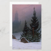 冬の風景（Caspar David Friedrich著） 便箋 (正面/裏面)