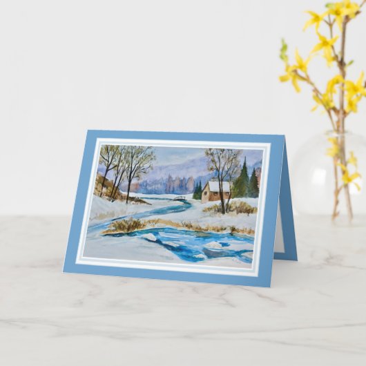 冬の風物詩メリークリスマス カード (黄色い花)