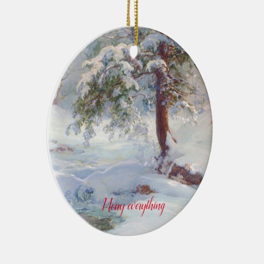 冬の風物詩、メリークリスマス セラミックオーナメント (右)