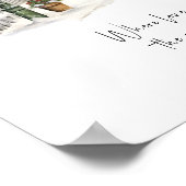 冬の風緑の松のクリスマスツリー ポスター (角)