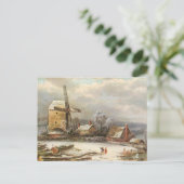 冬の風車 シーズンポストカード (スタンド正面)