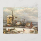 冬の風車 シーズンポストカード (正面)