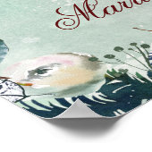 冬の食べ結婚したクリスマスの飲み物は結婚署名する ポスター (角)