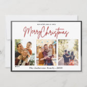 冬の飾り付きクリスマス2の写真 シーズンカード (正面)