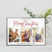 冬の飾り付きクリスマス2の写真 シーズンカード (スタンド正面)