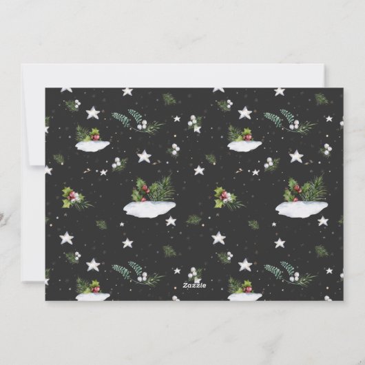 冬の飾り付きクリスマス2の写真 シーズンカード (裏面)