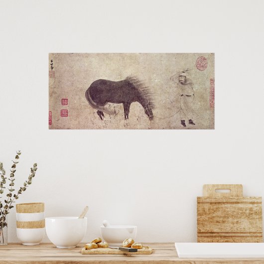 冬の馬と新郎 ポスター (キッチン)