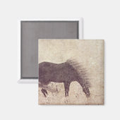 冬の馬と新郎 マグネット (正面/裏面)