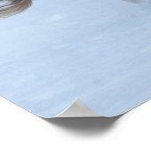 冬の馬のドライブで隠れ家の牧場 ポスター (角)