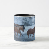 冬の馬のドライブ マグカップ (中央)