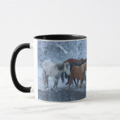 冬の馬のドライブ マグカップ (左)