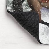 冬の馬のマウスパッド、マウスのマット-ウマ科のな冬 マウスパッド (コーナー)