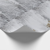 冬の馬の景色の包装紙 ラッピングペーパー (角)