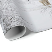 冬の馬の景色の包装紙 ラッピングペーパー (ロールコーナー)