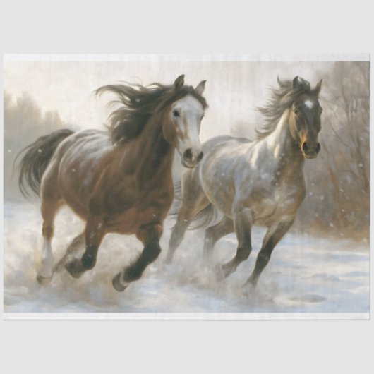 冬の馬走のサイドデコページ 薄葉紙 (正面)