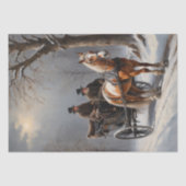 冬の馬車による描旅 – デコページ 薄葉紙 (正面)