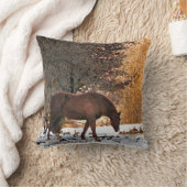 冬の馬 クッション (ブランケット)