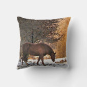 冬の馬 クッション (裏面)