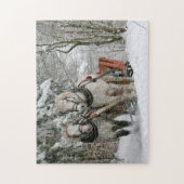 冬の馬 ジグソーパズル (縦)