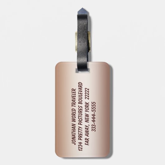 冬の馬 ラゲッジタグ (裏面縦)