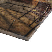 冬の驚異の土地のポーチの雪だるま カッティングボード (角)