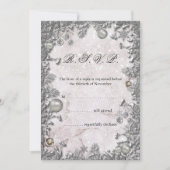 冬の魅惑クリスマスウェディングRSVP 招待状 (正面)