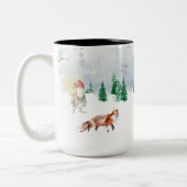 冬の魔法の北欧クリスマス ツートーンマグカップ (左)