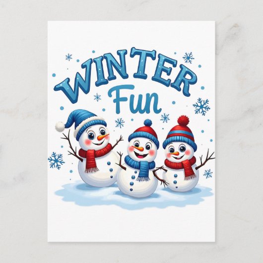 冬の魔法の夜のためのコジーなホリデー壁紙 シーズンポストカード (正面)