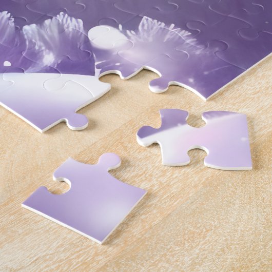 冬の魔法の猫ファンタジー ジグソーパズル (側面)