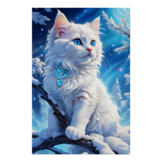 冬の魔法の猫 ポスター